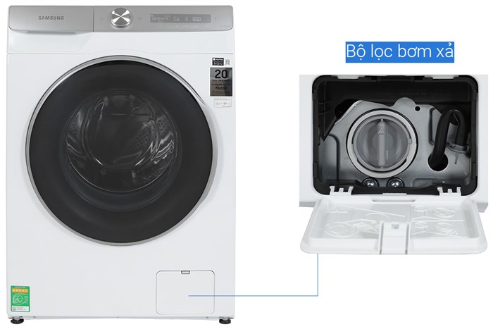 Máy Giặt Samsung AI Ecobubble Inverter 12 Kg WW12CGP44DSHSV